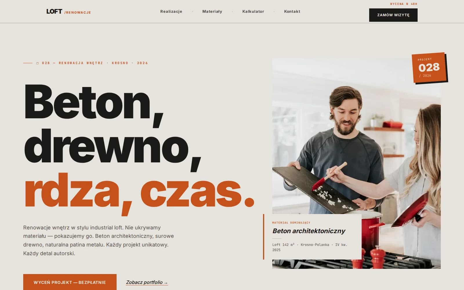 Loft Renowacje, firma remontowa z portfolio i kalkulatorem